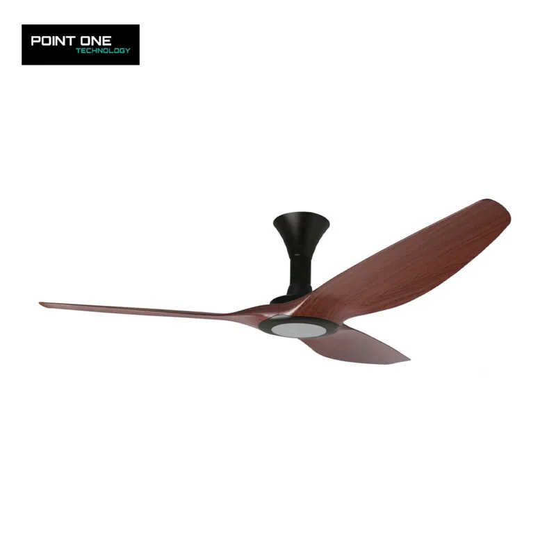 Point One Typhoon VSPEC-IV RS Ceiling Fan (Carbon Black Casing, Cherry Wood Blade)