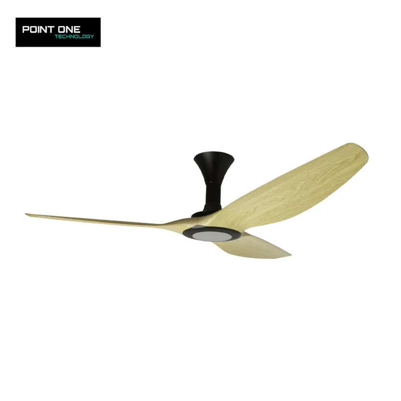 Point One Typhoon VSPEC-IV RS Ceiling Fan (Carbon Black Casing, Pinewood Blade)