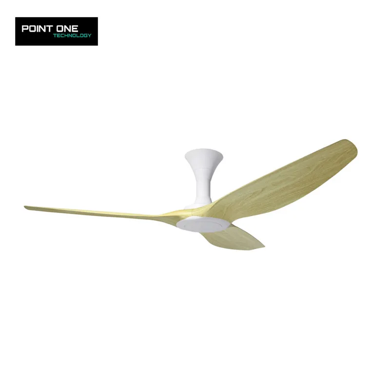 Point One Typhoon VSPEC-IV RS Ceiling Fan (Polar White Casing, Pinewood Blade)