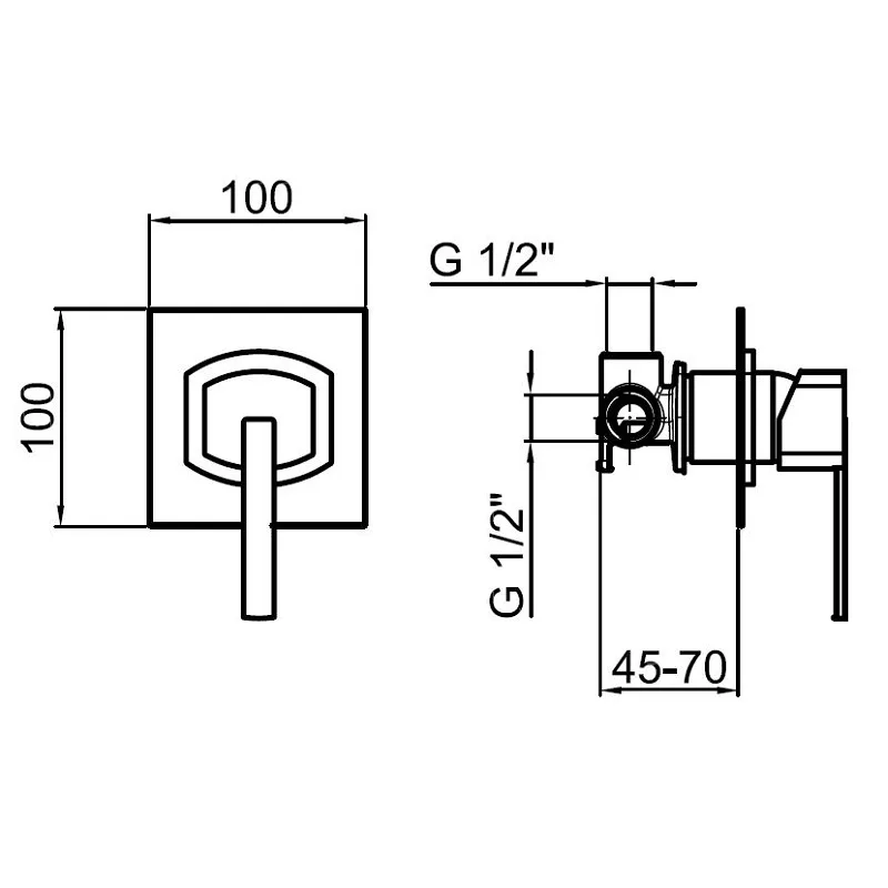 Bacera AA880101 Concealed Shower Mixer