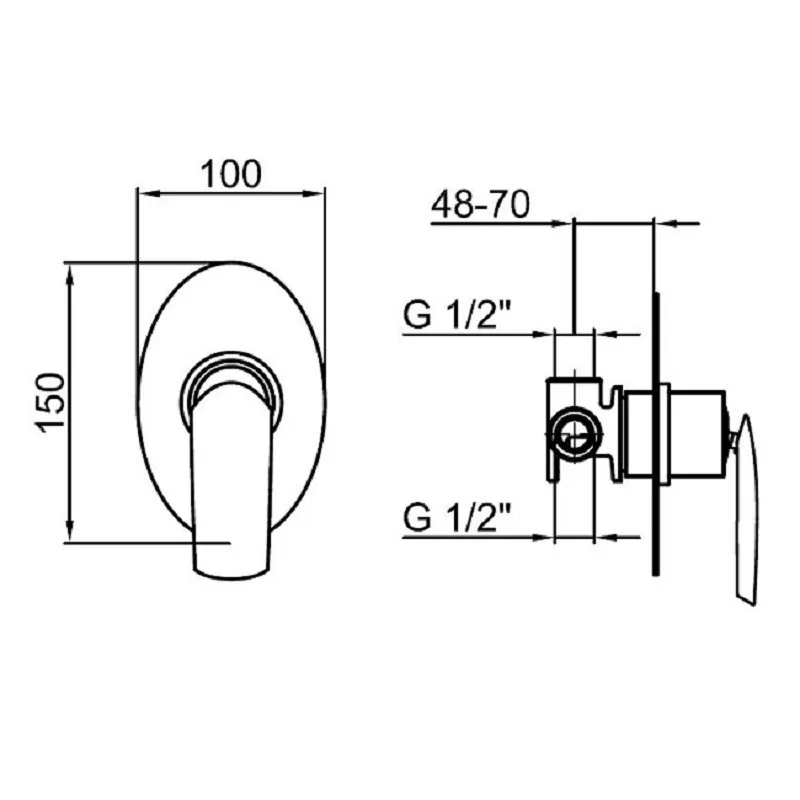 Bacera AI880101 Concealed Shower Mixer