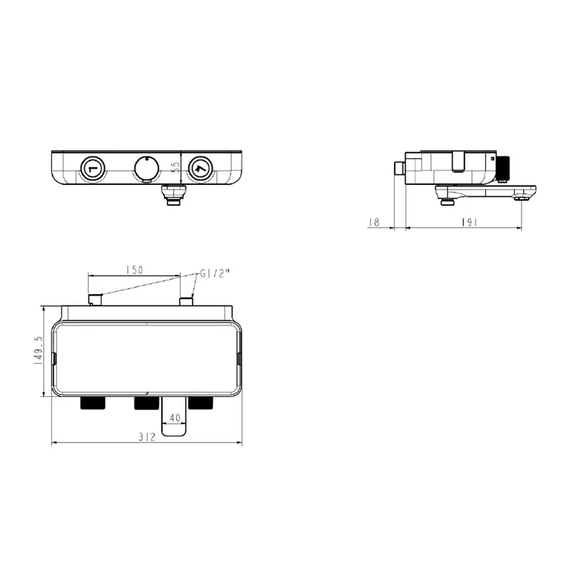American Standard EasySET Auto Temperature Bath Mixer