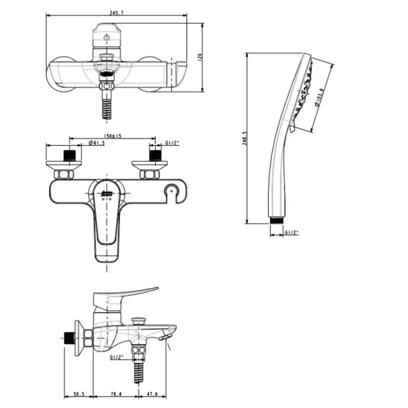 American Standard Milano Bath & Shower Mixer (FFAS0911)