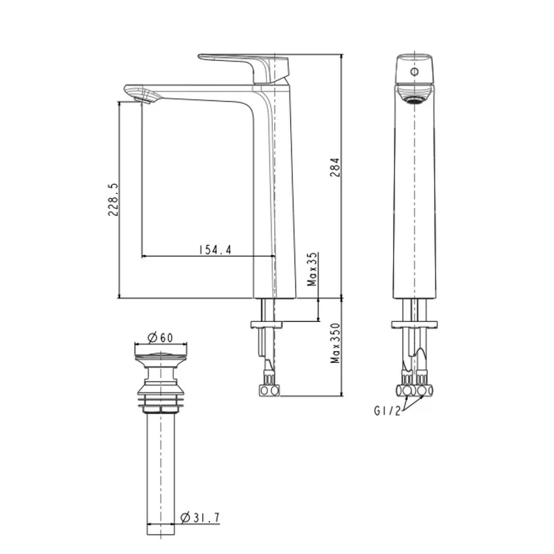American Standard Signature Extended Basin Mixer (FFAS1702-1015L0BC0)