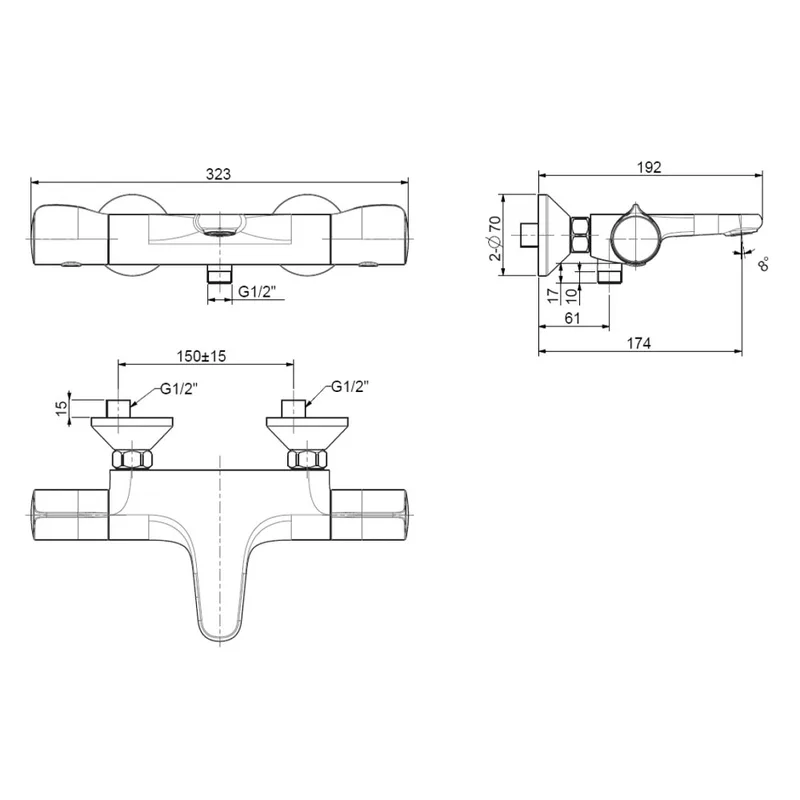 American Standard Temptacion Auto Temperature Bath Mixer
