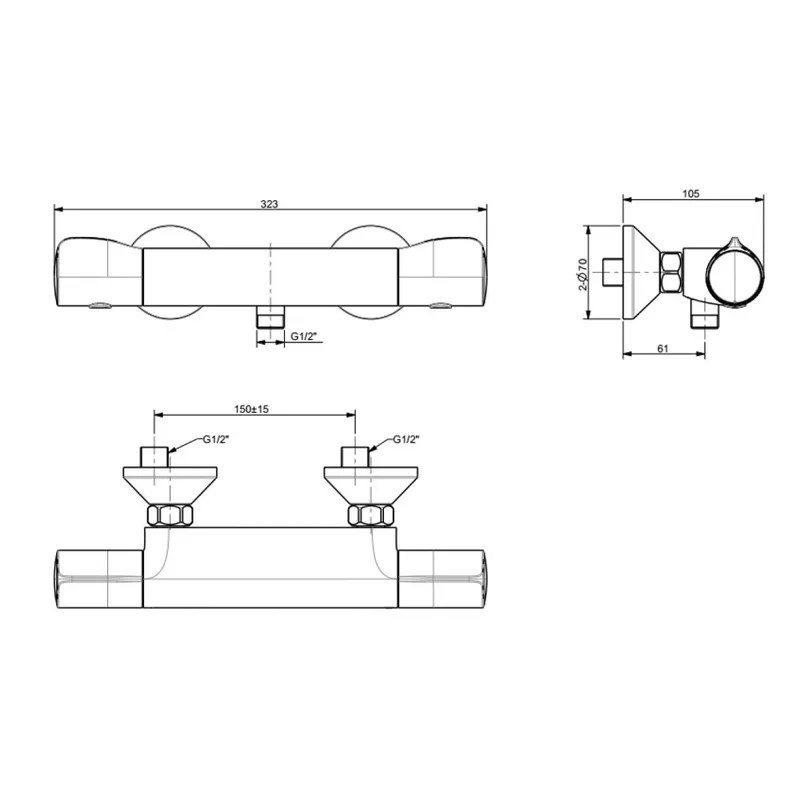 American Standard Temptacion Auto Temperature Shower Mixer