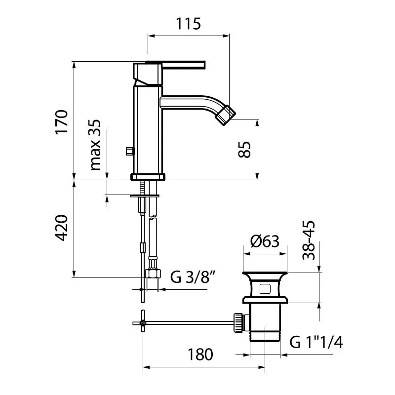 Bacera AZ830101 Basin Mixer