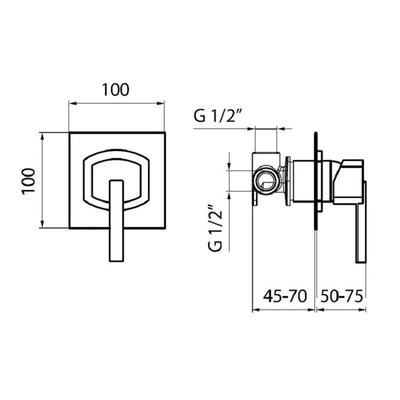 Bacera AZ880101 Concealed Shower Mixer