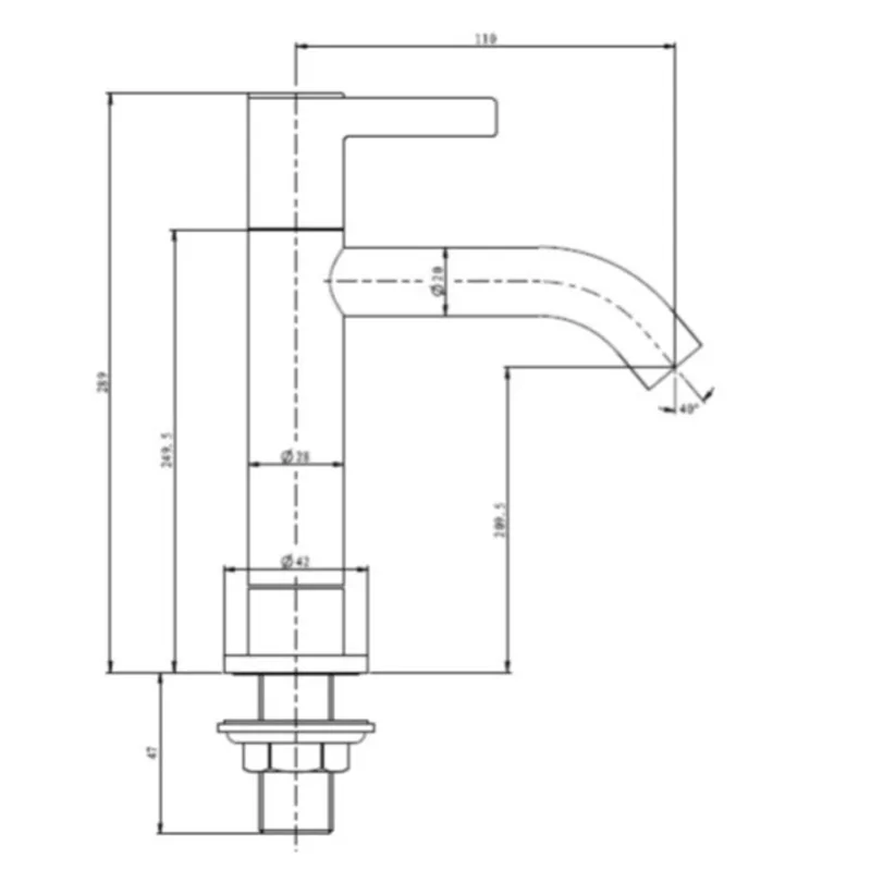 Damixa Tall Basin Cold Tap (F006)