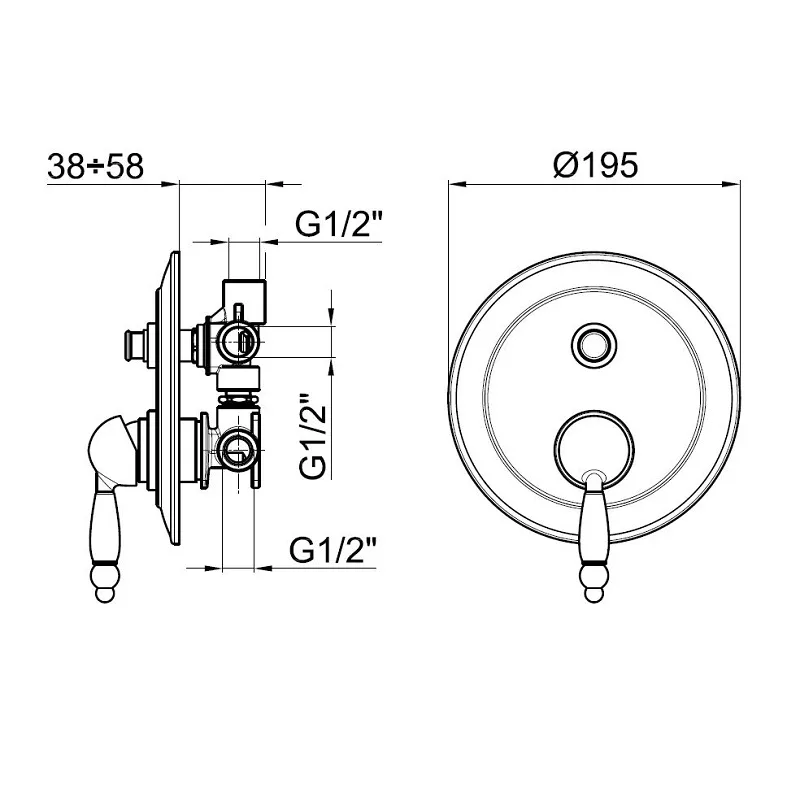 Bacera Concealed Bath & Shower Mixer (DO860101)