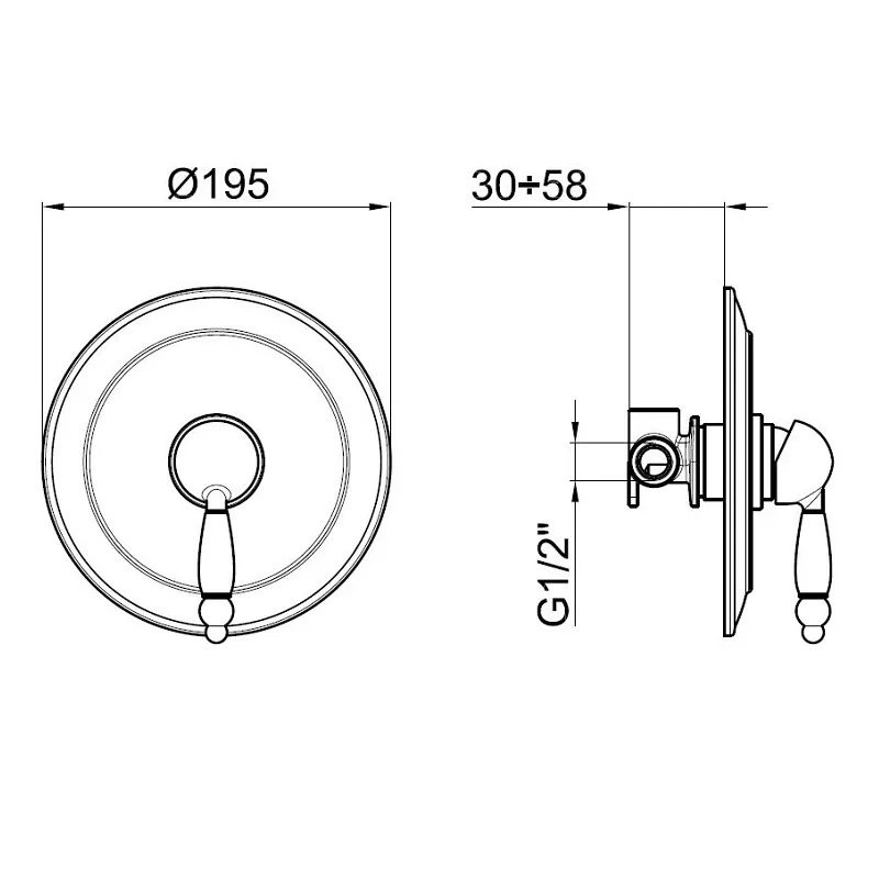 Bacera DO880101 Concealed Shower Mixer