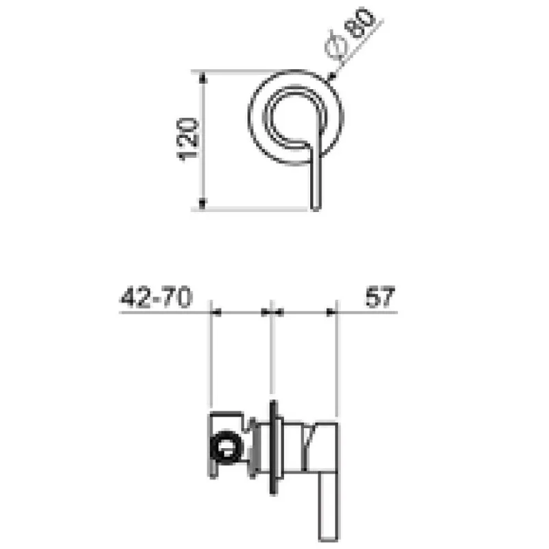 Bacera DR880101 Concealed Shower Mixer