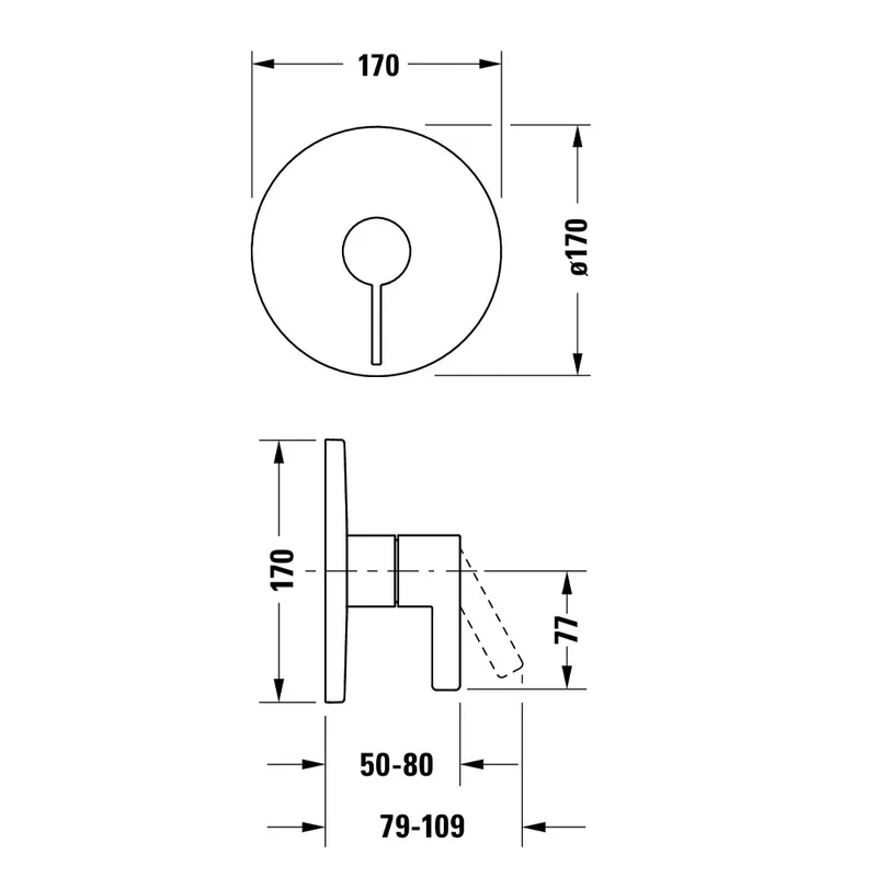 Duravit D-Neo Concealed Shower Mixer (421-0010-010) Chrome