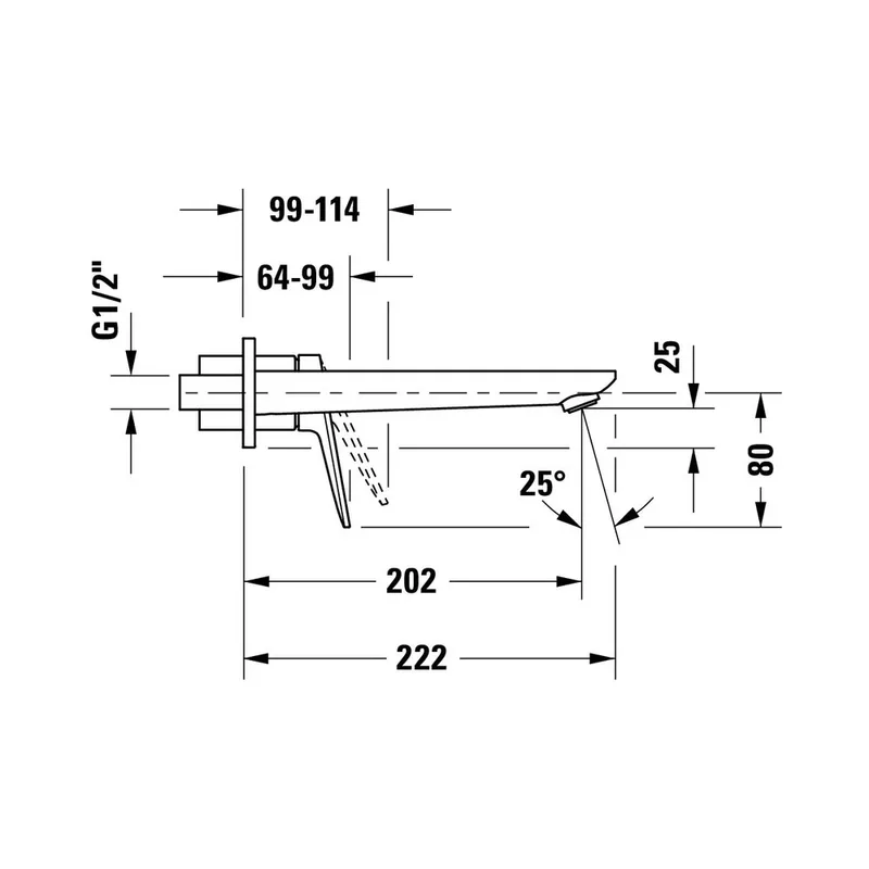 Duravit Wave Concealed Basin Mixer (107-0004-A10, Chrome)