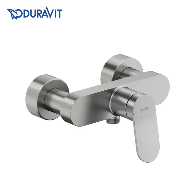 Duravit Wave Shower Mixer (423-0000-A70, Brushed Stainless Steel)