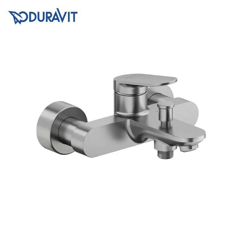 Duravit Wave Bath & Shower Mixer (523-0000-A70, Brushed Stainless Steel)