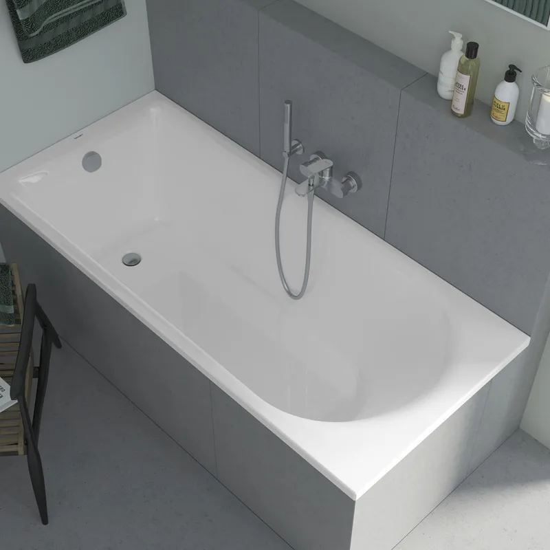 Duravit Wave Bath & Shower Mixer (523-0000-A70, Brushed Stainless Steel)