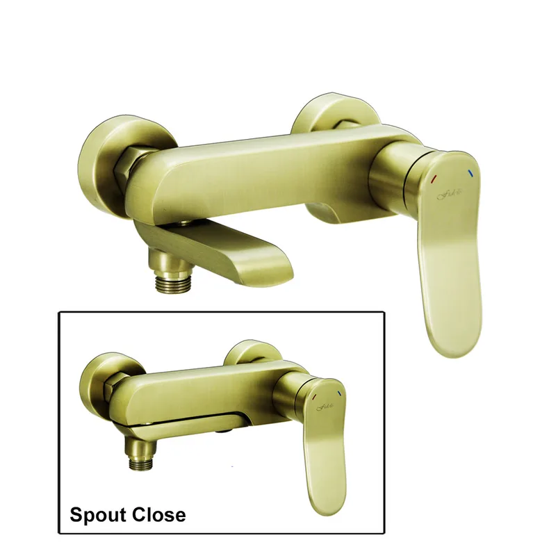 Fidelis Bath & Shower Mixer (FT-7104-HBG, Brushed Gold)