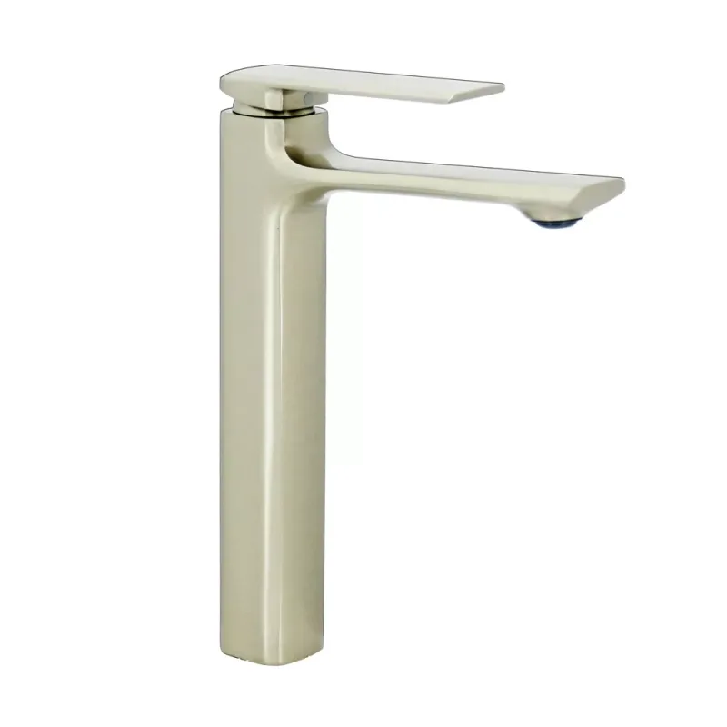 Fidelis Pianoforte Tall Basin Mixer (FT-7182-HBG, Brushed Gold)