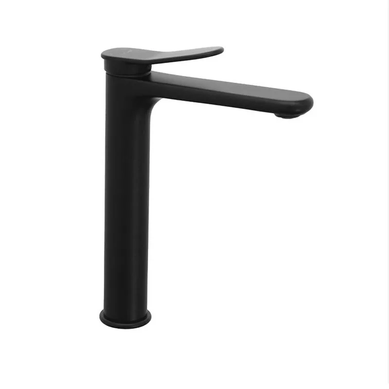 Fidelis Matt Black Tall Basin Mixer (FT-7102-BK, Black)