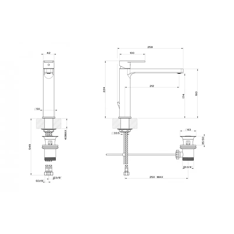 Gessi Emporio Venezia Basin Mixer (47108)