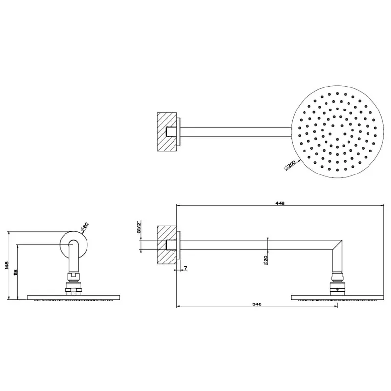 Gessi Corso Venezia Concealed Bath Mixer Bundle