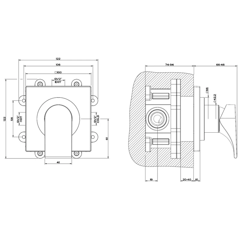 Gessi Via Solferino Concealed Shower Mixer Bundle