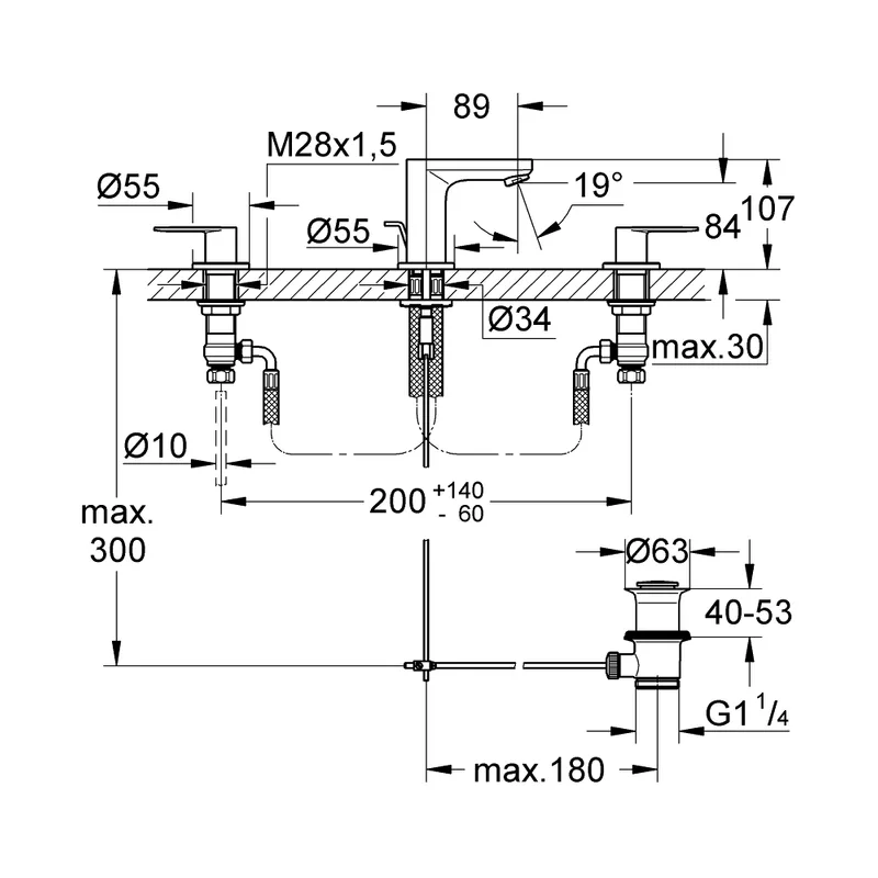 Grohe Eurosmart Cosmopolitan Basin Mixer (20187000)