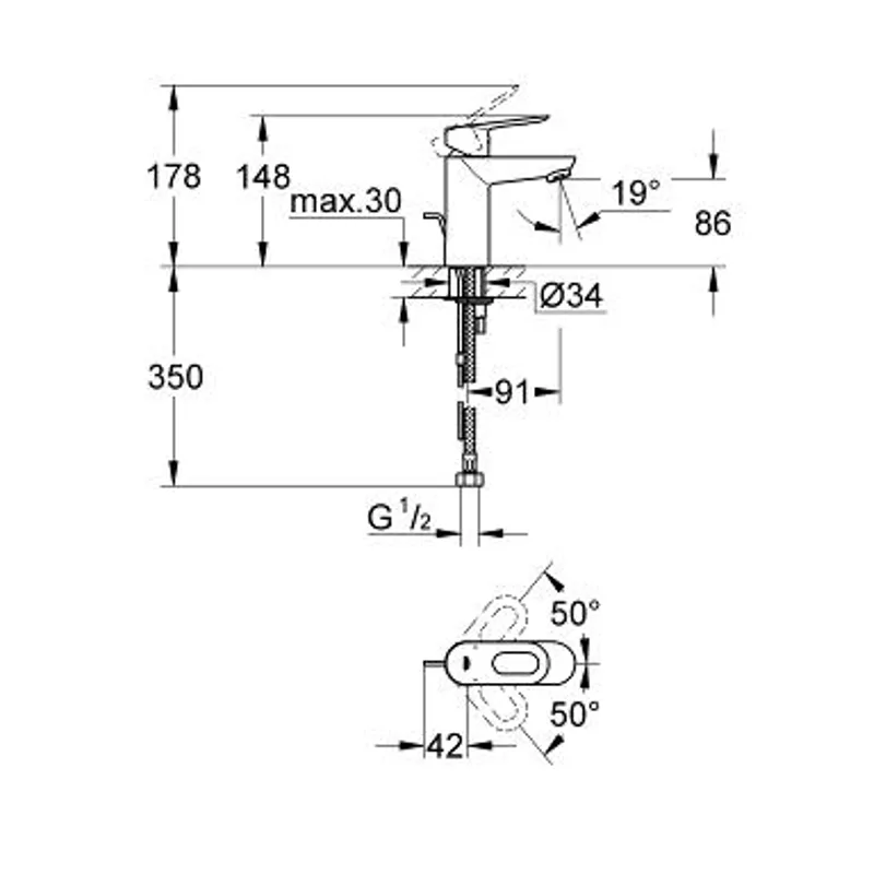 Grohe BauLoop Basin Mixer (23102000)