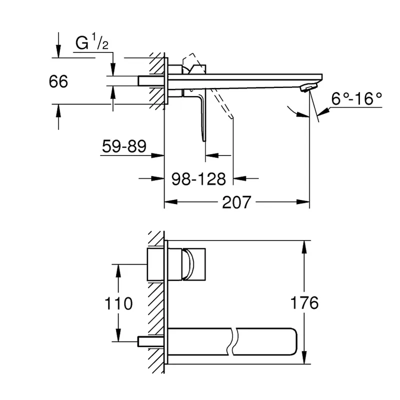 Grohe Lineare Concealed Basin Mixer (23444001)