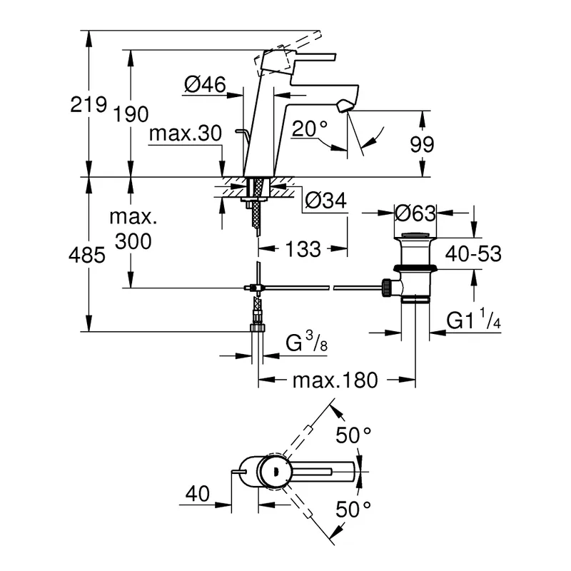 Grohe Concetto Basin Mixer (23450001)
