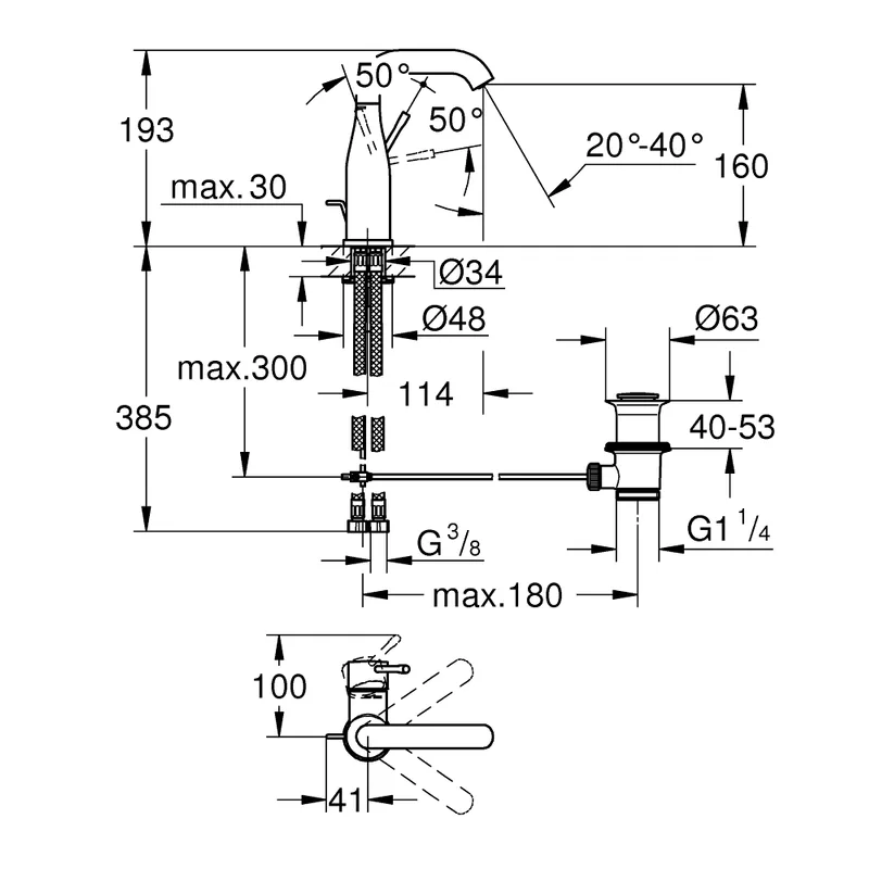 Grohe Essence Single-Lever Basin Mixer (23462DA1)