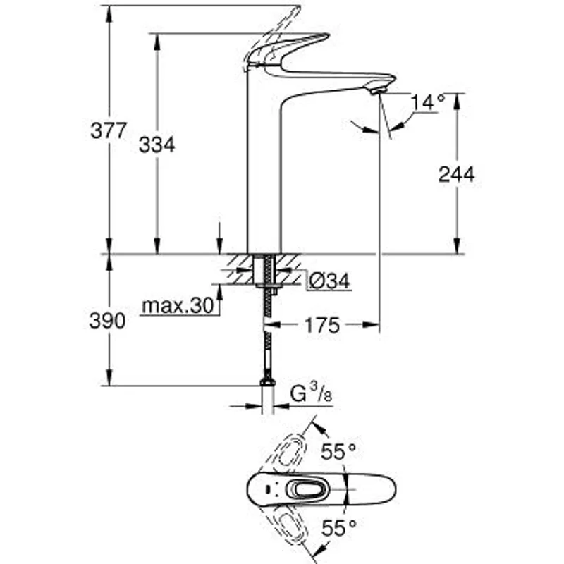Grohe Eurostyle New Basin Mixer (23570003)