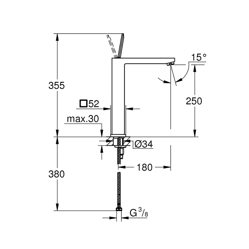 Grohe Eurocube Joy Extra-High Basin Mixer (23661000)