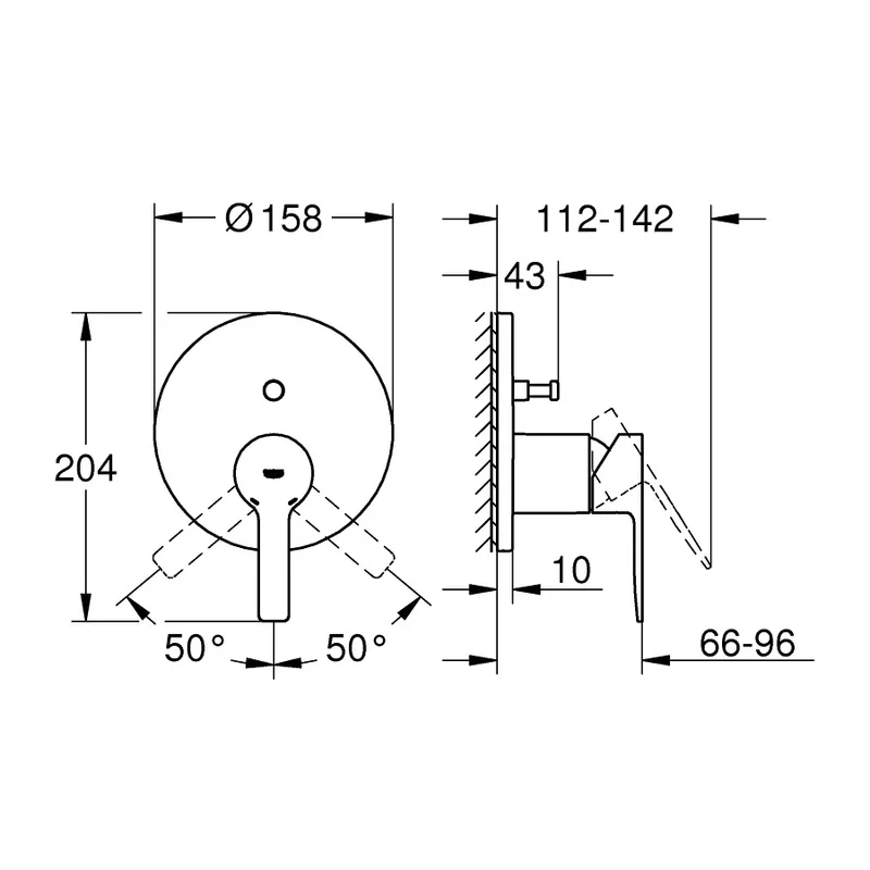 Grohe Lineare Concealed Bath & Shower Mixer with 2-Way Diverter (24064DC1)