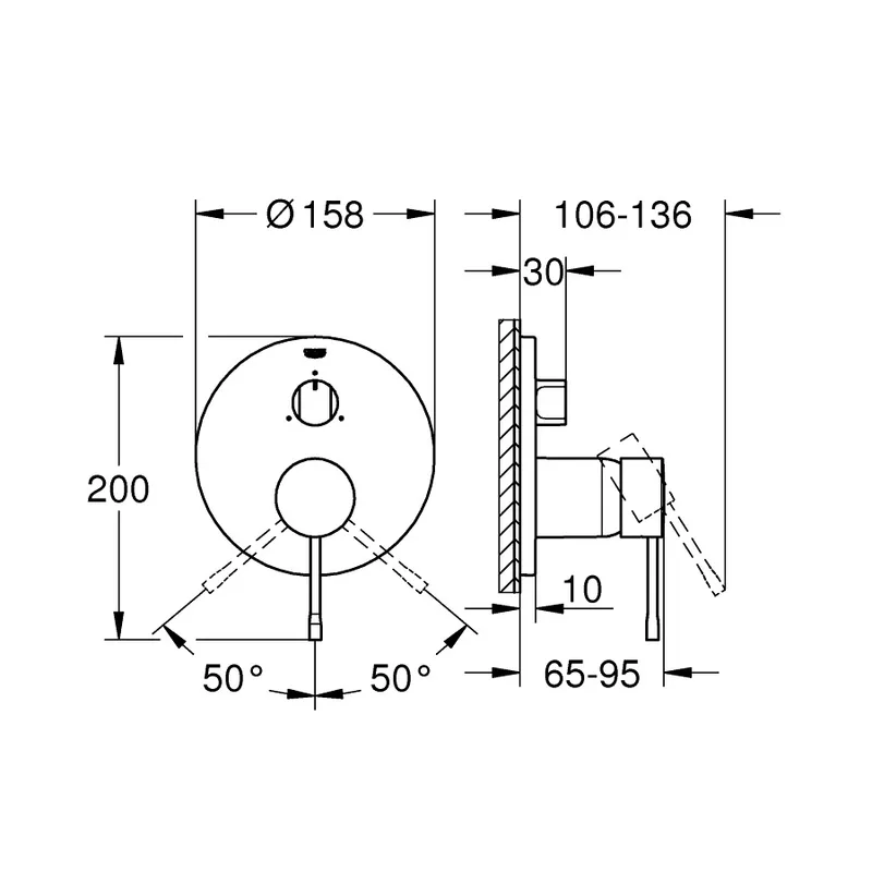 Grohe Essence Bath & Shower Mixer with 3-Way Diverter (24092DL1)
