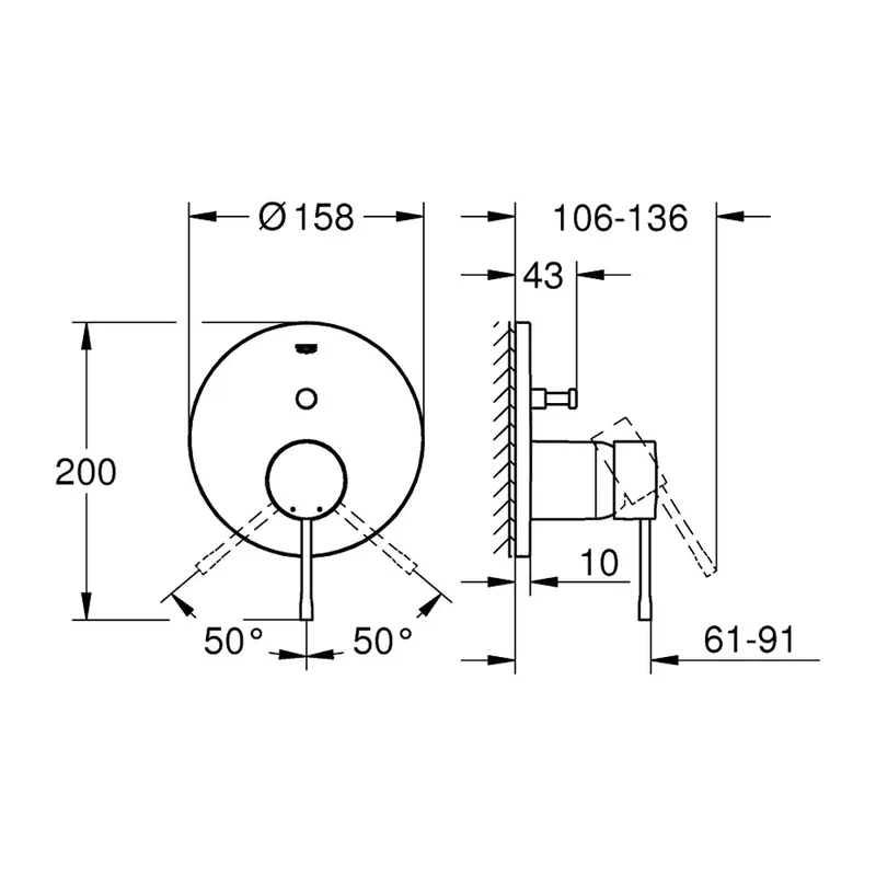 Grohe Single-Lever Concealed Bath/Shower Mixer (24167KF1)