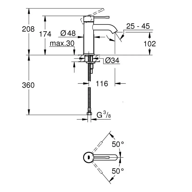 Grohe Essence Basin Mixer (24172KF1)