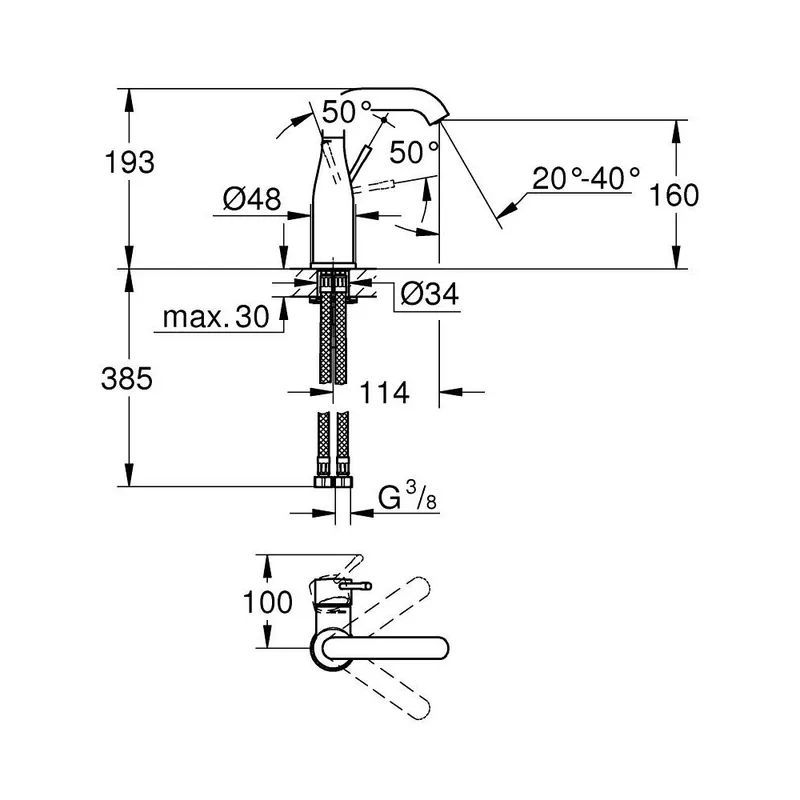 Grohe Essence Basin Mixer (24176KF1)