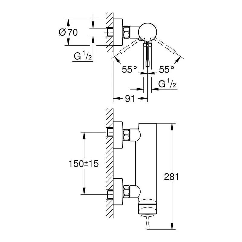 Grohe Single-Lever Shower Mixer (25252KF1)