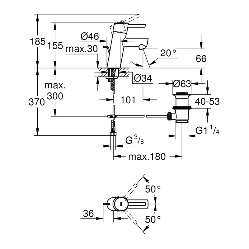 Grohe Concetto Basin Mixer (32204001)