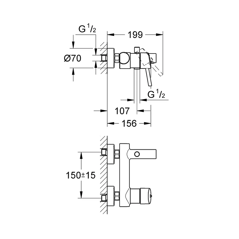 Grohe 32211001 Bath Shower Mixer