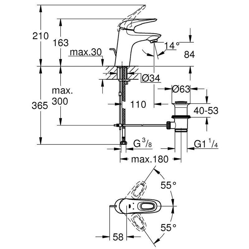 Grohe Eurostyle Mixer S-Size (33558003)