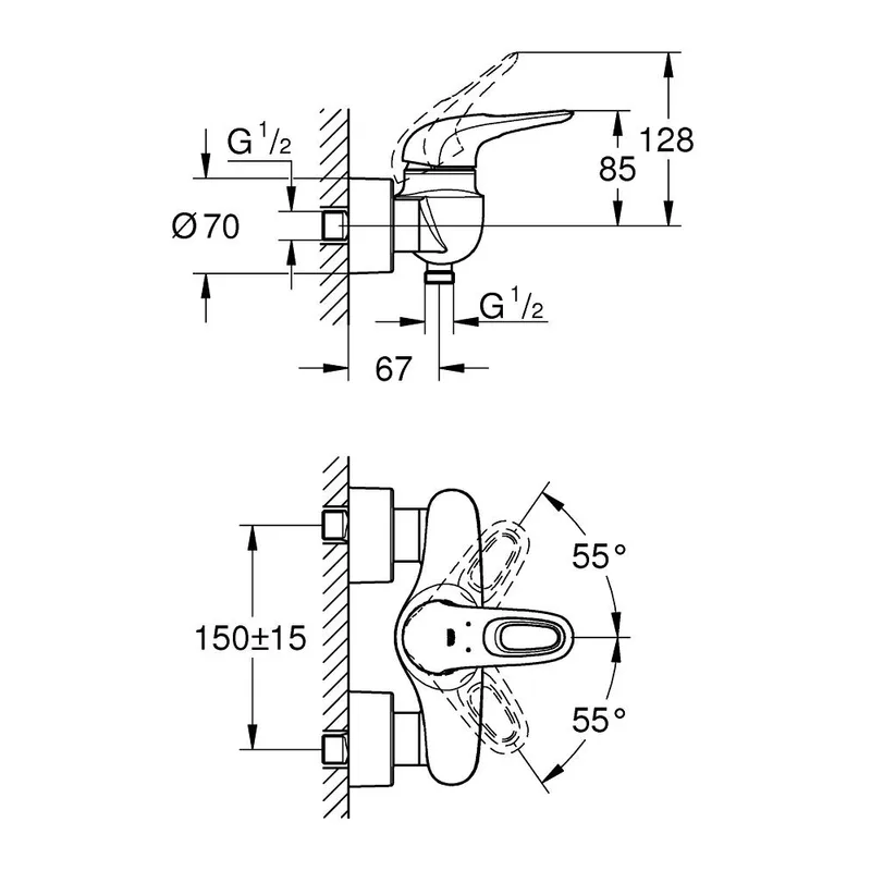 Grohe Eurostyle New Shower Mixer (33590003)
