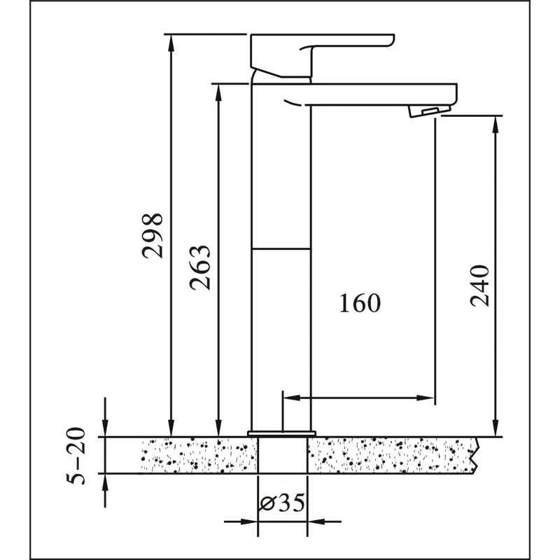 Luxes Melody MEL1100 Tall Basin Mixer