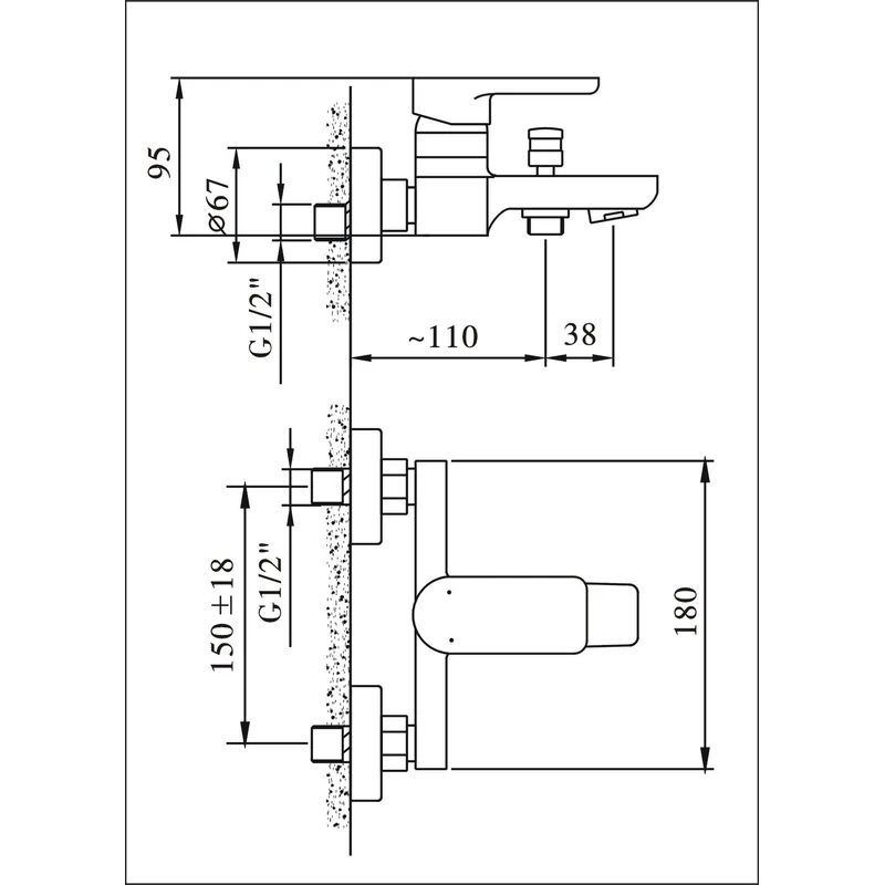 Luxes MEL2100 Bath Mixer
