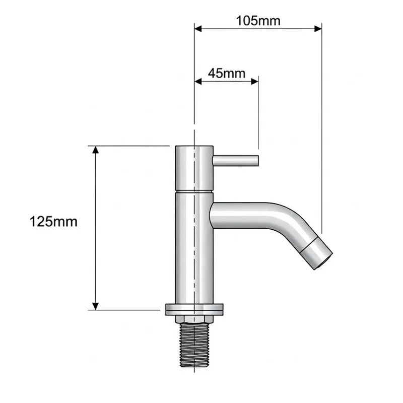 Monic T-2D Deluxe Basin Tap