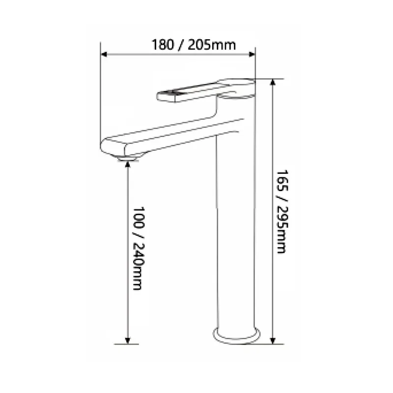 Nobel N-6662T-GM Tall Basin Mixer (Gun Metal)