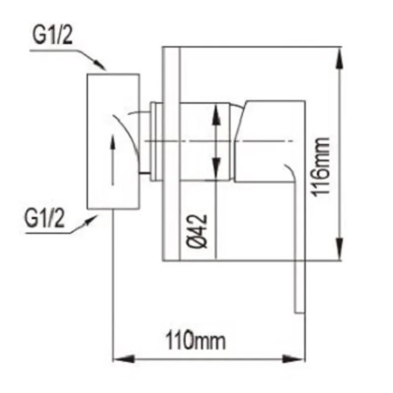 NTL In-Wall Shower Mixer (NTL-11301-C)