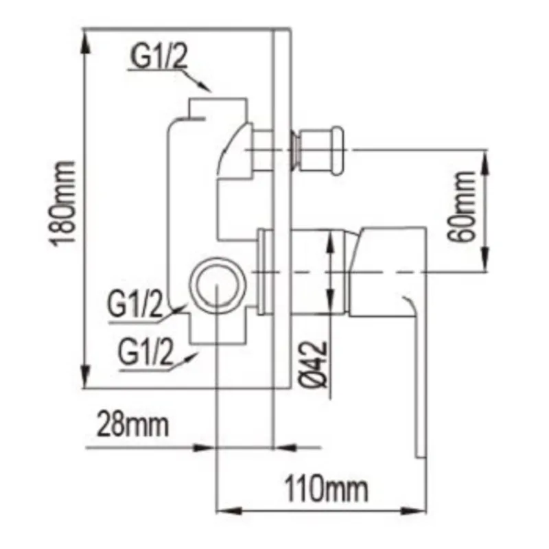 NTL Concealed Bath & Shower Mixer (NTL-11303)